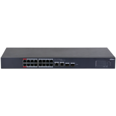 Switch PoE Dahua 16 Puertos 10/100 + 2 SFP Gigabit - 2 Puertos 60W - Imagen 3