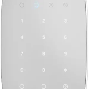 Teclado Táctil Ajax KeyPad Plus - Lector de Tarjetas y Llaveros Cifrados Blanco