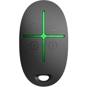 Control Remoto Ajax SpaceControl - Llavero con Botón de Pánico Negro