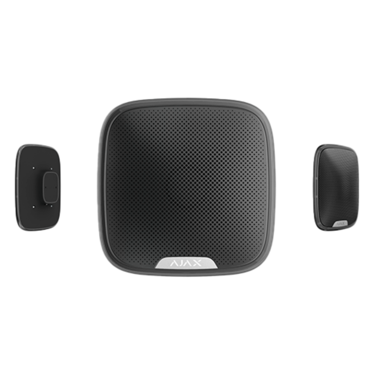 Sirena de Exterior Inalámbrica Ajax StreetSiren - 113dB y Alerta Visual Negro