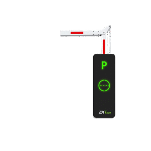Barrera vehicular derecha, alto desempeño, brazo articulado 4.5 m, motor DC gabinete iluminado IP54 interior, módulo wifi, compatible con app ZKBARRIER no incluye accesorios