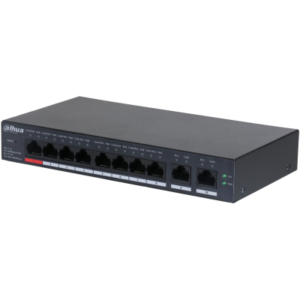Switch PoE Dahua 8 Puertos 10/100 - Especial para CCTV (Total 96W)