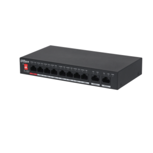 Switch PoE Dahua 10 Puertos (8 FE + 2 Giga) - Puerto 1 Hi-PoE 60W