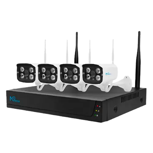 Kit NVR 4 canales + 4 cámaras tipo bala 1 SATA IP66