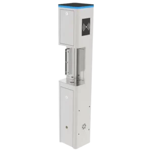 Barrera abatible una línea de acceso brazo vidrio 110/220VAC sin lectoras ni controladoras