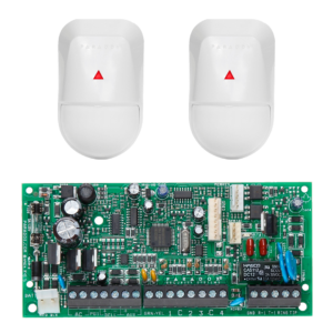 Kit de Alarma Paradox Spectra 4 Zonas Expandible + 2 Sensores de Movimiento NV5
