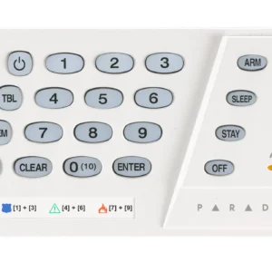 Teclado LED Cableado Paradox K10 - 10 Zonas para Sistemas de Alarma