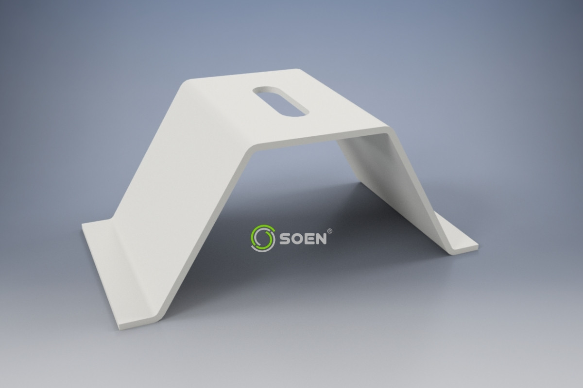 Anclaje tipo platina para cubiertas trapezoidales SOEN, vista frontal