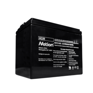 Batería AGM sellada plomo-ácido 12V 1.2Ah Netion de 1.2 Ah, vista frontal