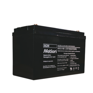 Batería AGM sellada plomo-ácido 12V 100Ah Netion de 100 Ah, vista frontal