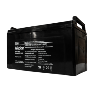Batería AGM sellada plomo-ácido 12V 120Ah Netion de 120 Ah, vista frontal