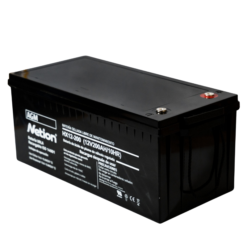 Batería AGM sellada plomo-ácido 12V 150Ah Netion de 150 Ah, vista frontal