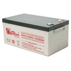 Batería Ciclo profundo AGM 12V 250Ah Netion de 250 Ah, vista frontal