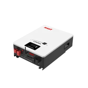 Batería de litio LiFePO4 100Ah 51.2V Must de 100 Ah, vista frontal