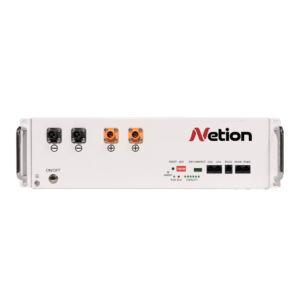 Batería de litio LiFePO4 12.8V 200Ah (tipo bloque) Netion de 200 Ah, vista frontal