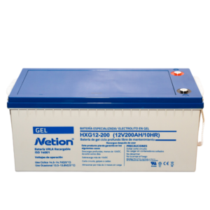 Batería Gel 12V 250Ah Netion de 250 Ah, vista frontal