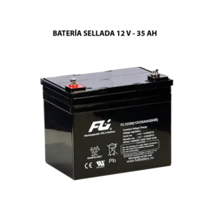 Batería sellada serie GS 12V 35Ah Powest / Fulibattery de 35 Ah, vista frontal