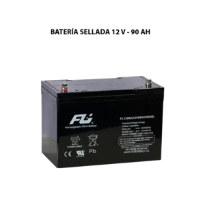 Batería sellada serie GS 12V 90Ah Powest / Fulibattery de 90 Ah, vista frontal