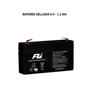 Batería sellada serie GS 6V 1.2Ah Powest / Fulibattery de 1.2 Ah, vista frontal