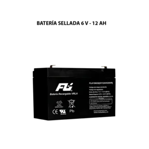 Batería sellada serie GS 6V 12Ah Powest / Fulibattery de 12 Ah, vista frontal