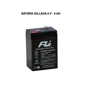 Batería sellada serie GS 6V 4Ah Powest / Fulibattery de 4 Ah, vista frontal