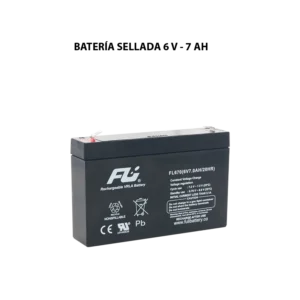 Batería sellada serie GS 6V 7Ah Powest / Fulibattery de 7 Ah, vista frontal