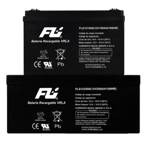 Batería Solar AGM/VRLA 12V 250Ah Powest / Fulibattery de 250 Ah, vista frontal