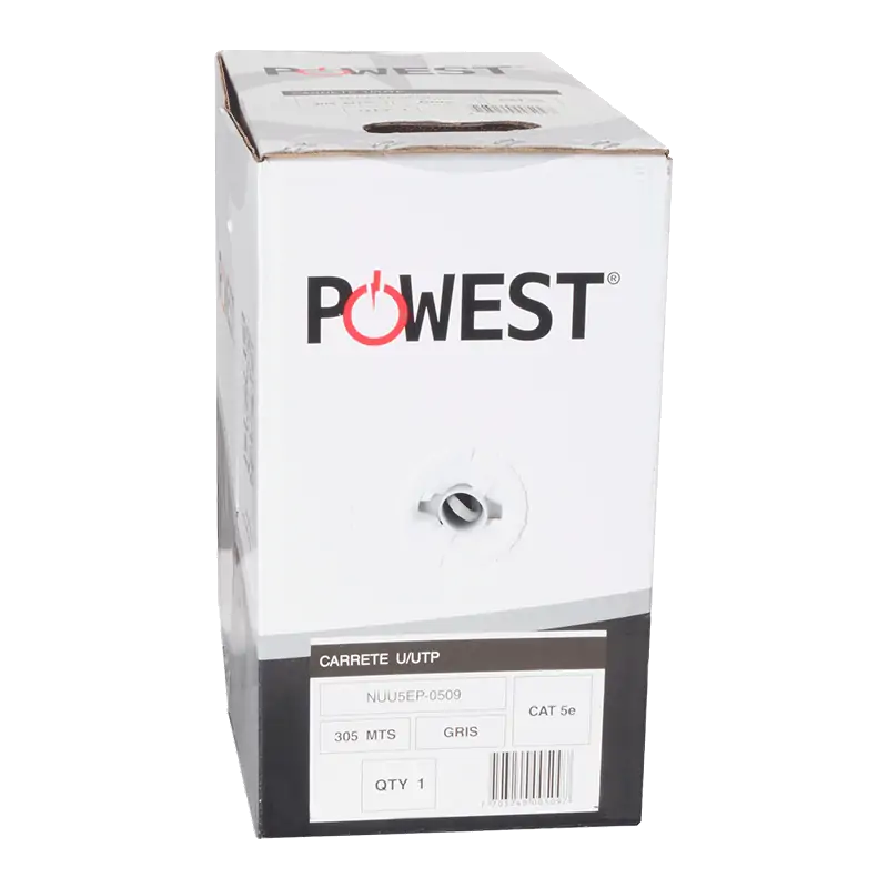 Cableado estructurado UTP/FTP 100% cobre Cat 5E, 6 y 6A Powest, vista lateral