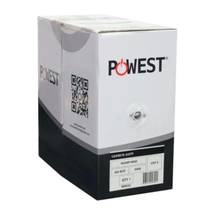 Cableado estructurado UTP/FTP 100% cobre Cat 5E, 6 y 6A Powest, vista frontal