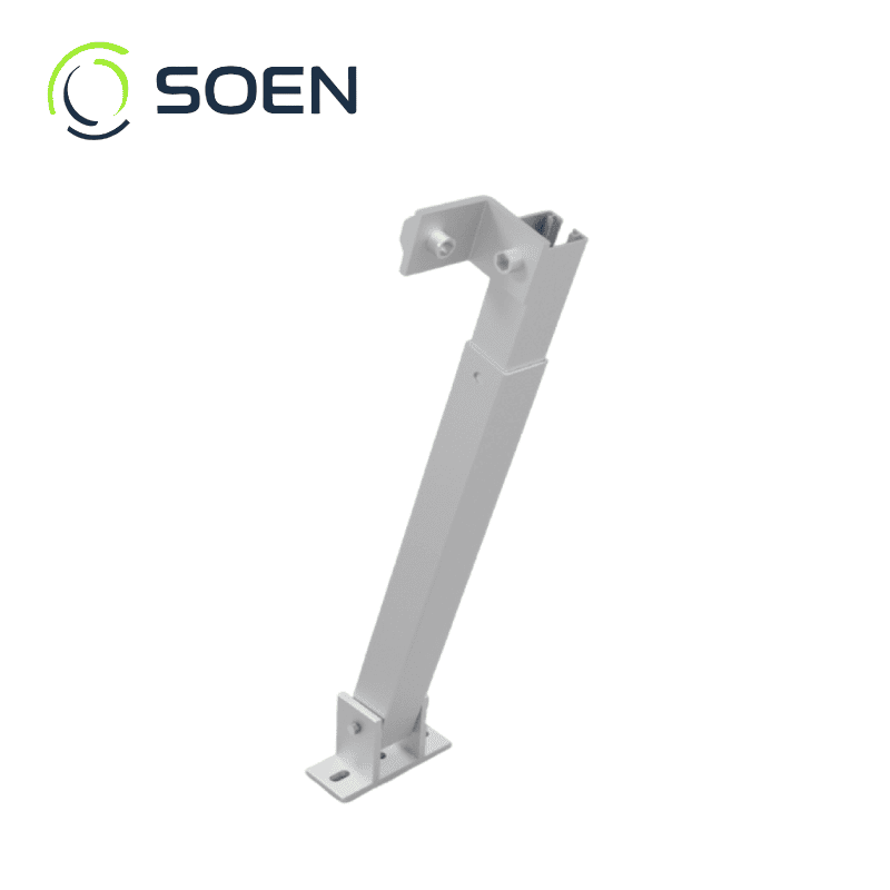 Herraje brazo extensible para riel graduable 10°-15° SOEN, vista lateral