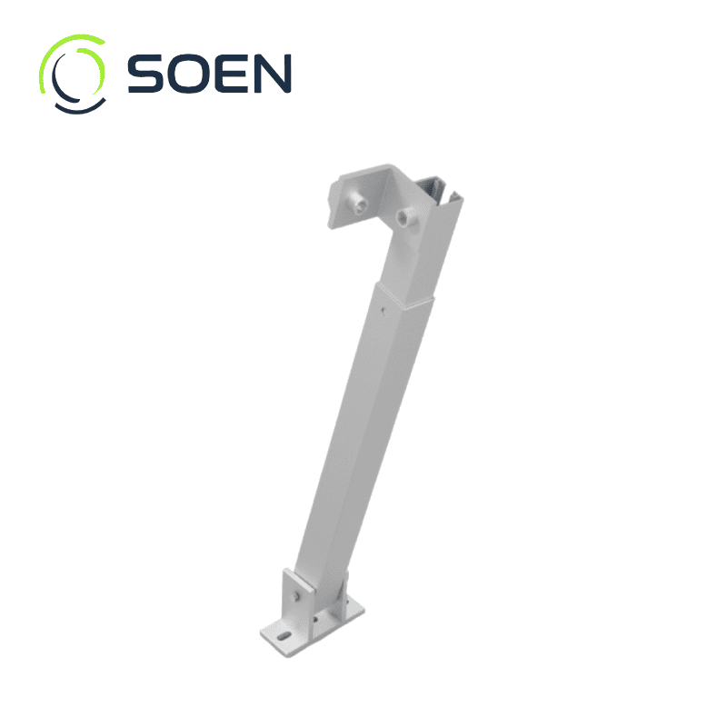 Herraje brazo extensible para riel graduable 15°-30° SOEN, vista lateral
