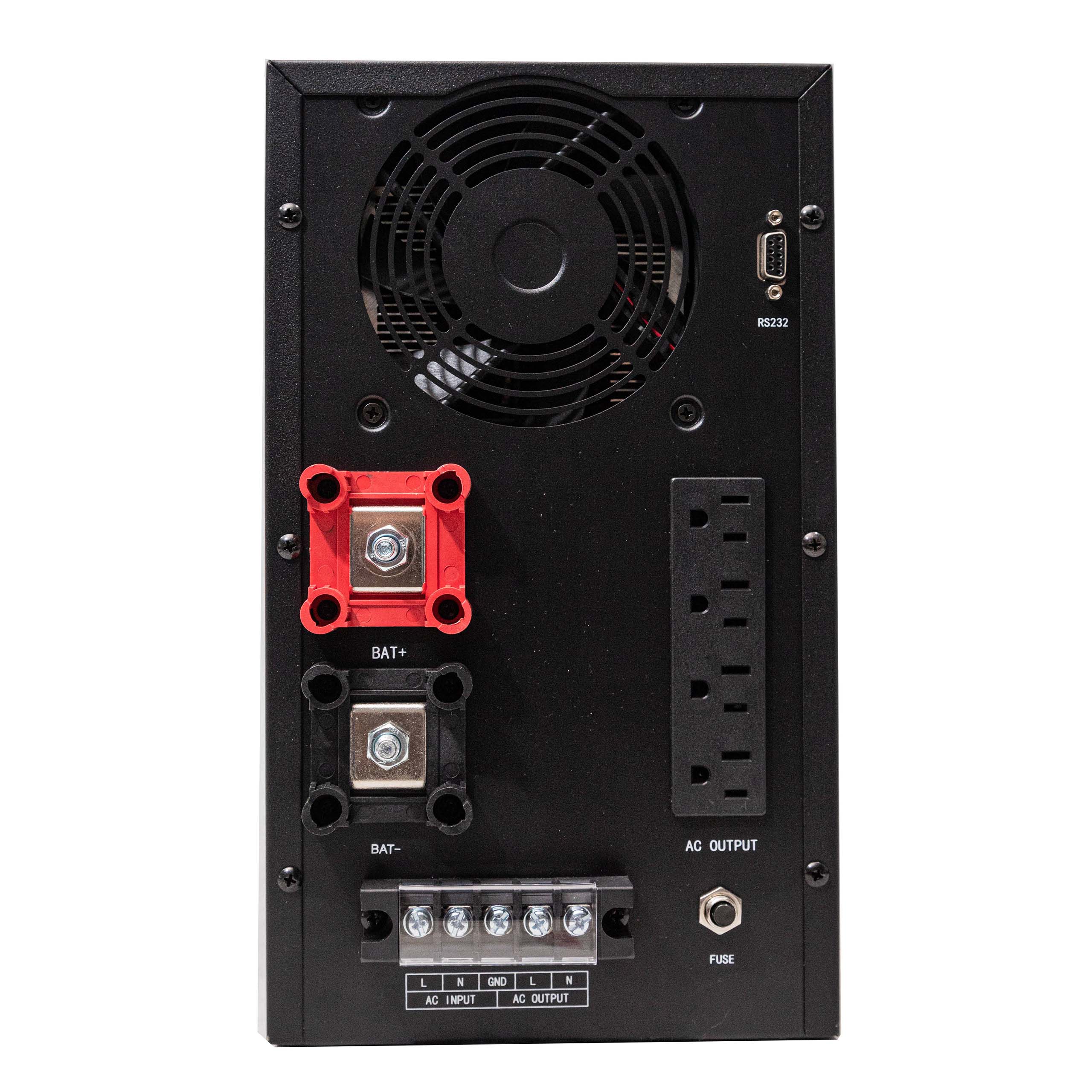 Inversor DC-AC + cargador 2000W · 48 VDC Netion de 2 kW, vista lateral