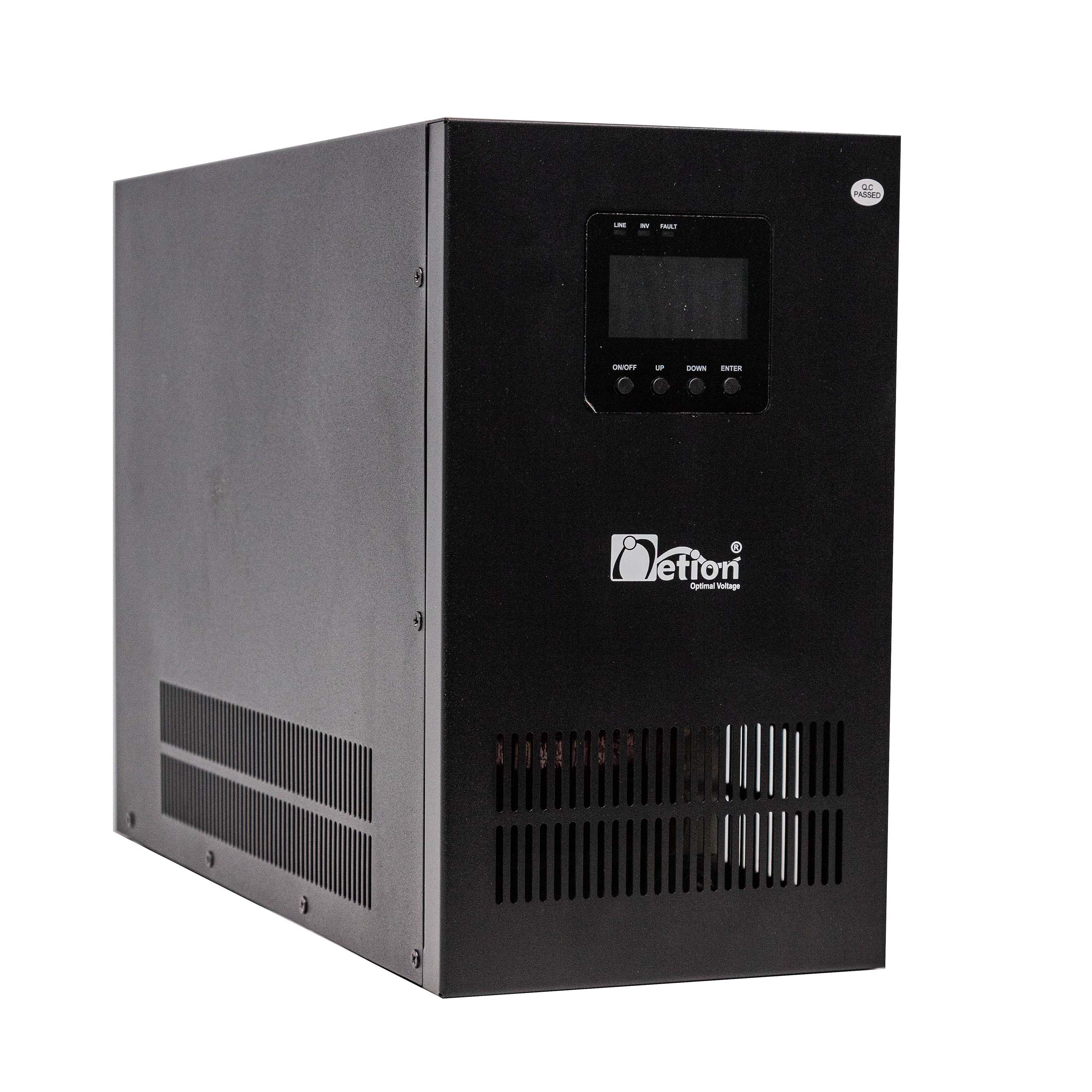 Inversor DC-AC + cargador 2000W · 48 VDC Netion de 2 kW, vista posterior