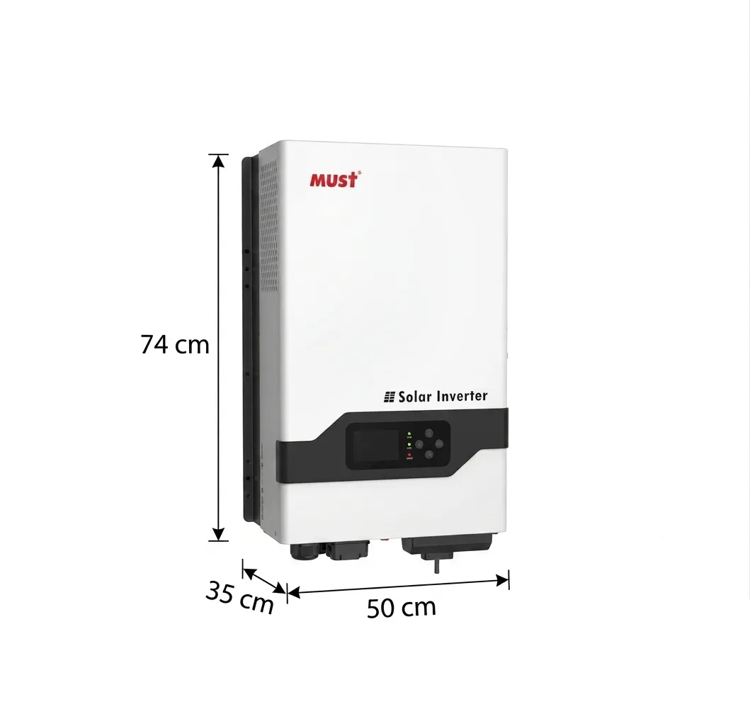 Inversor híbrido off-grid bifásico 4kW PV33-4048 TLV Must de 4 kW, vista lateral