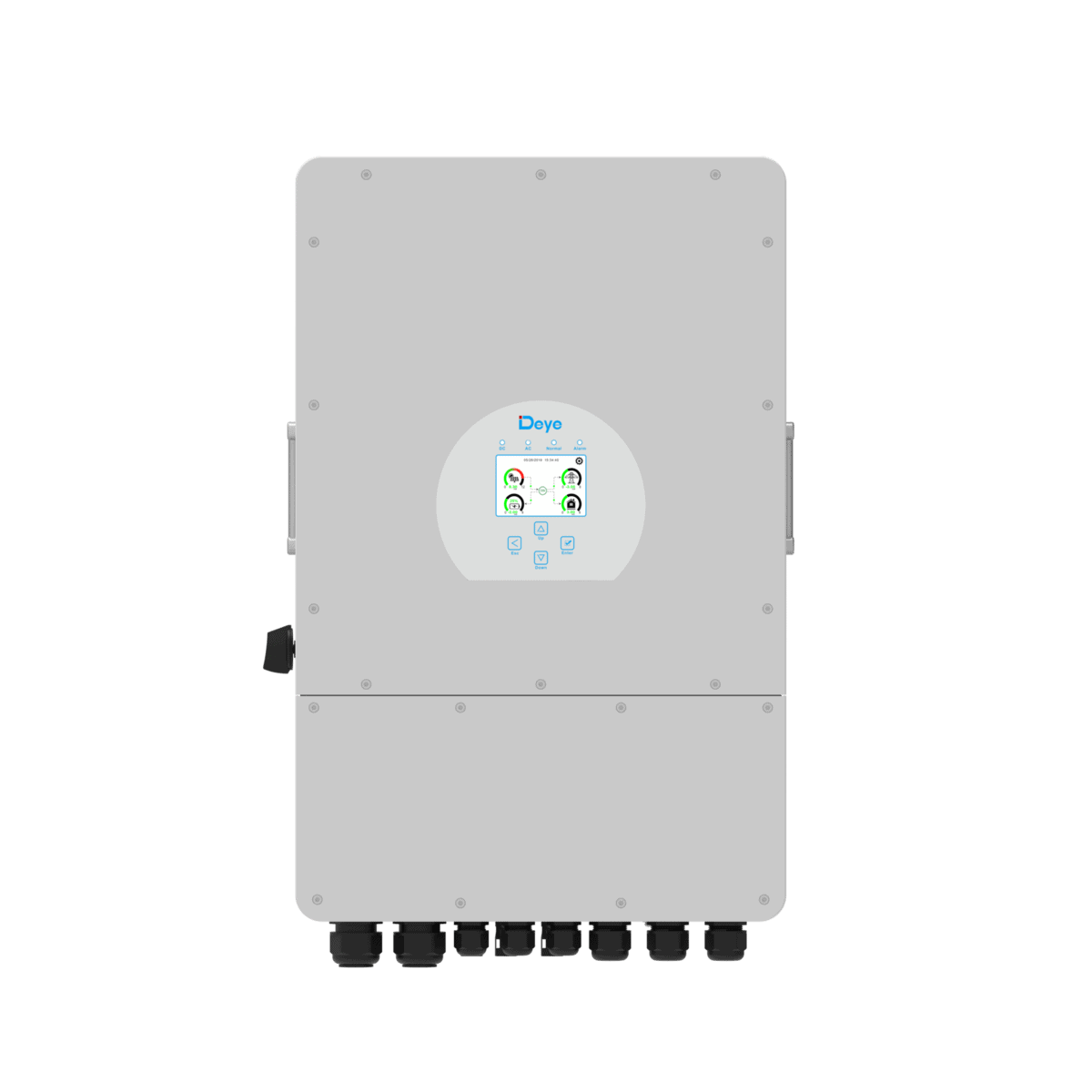 Inversor híbrido on-grid trifásico 12kW SUN-12K-SG04LP3-EU-AM2-LV Deye de 12 kW, vista lateral