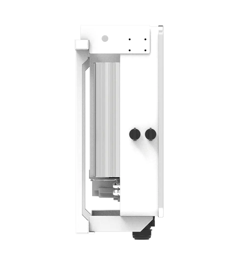 Inversor on-grid trifásico 50kW SUN-50K-G04P3-EU-AM4-LV Deye de 50 kW, vista lateral