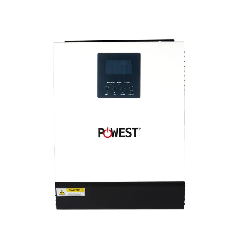 Inversor solar All in One 1kVA on-grid Powest de 1 kW, vista lateral
