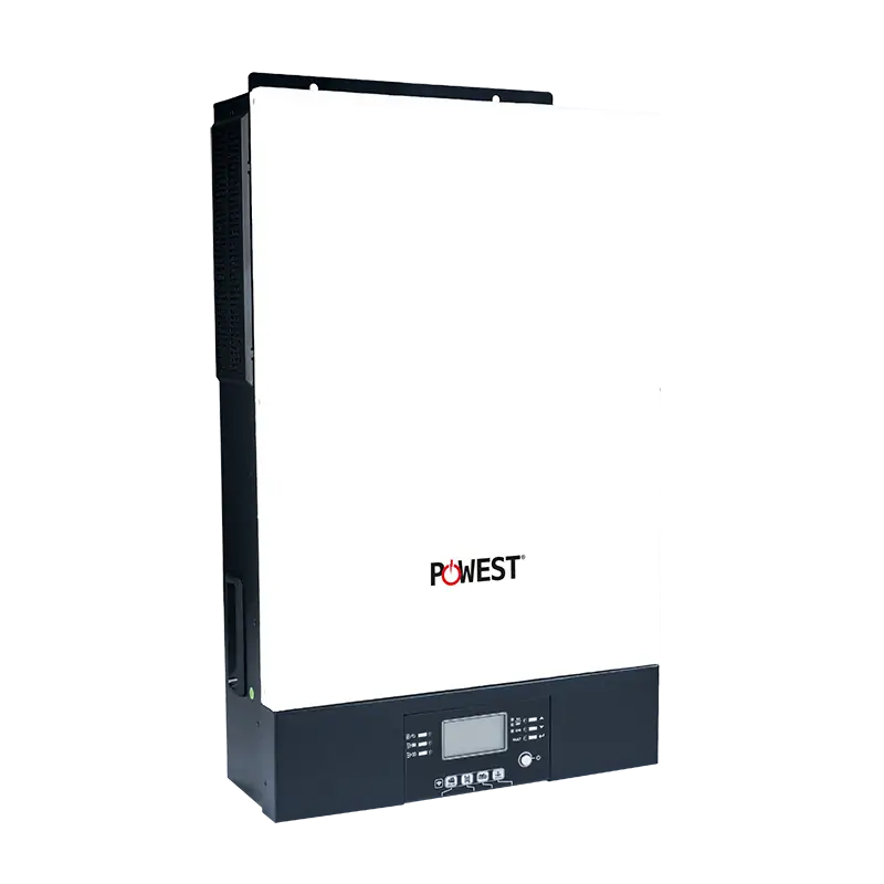 Inversor solar All in One 6kVA on-grid Powest de 6 kW, vista lateral