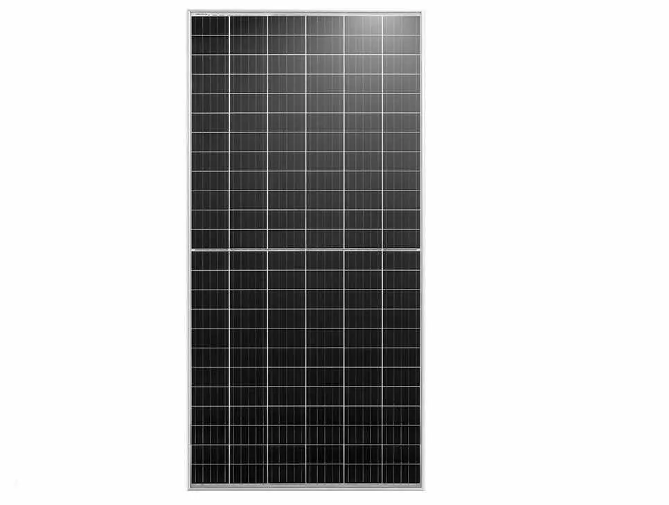 Panel solar 585Wp bifacial monocristalino Luxen de 585 W, vista frontal