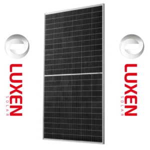 Panel solar 690Wp bifacial monocristalino Luxen de 690 W, vista frontal
