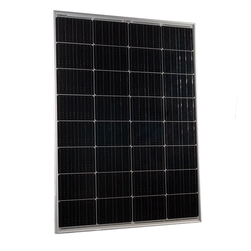 Panel solar monocristalino 160W Powest de 160 W, vista lateral