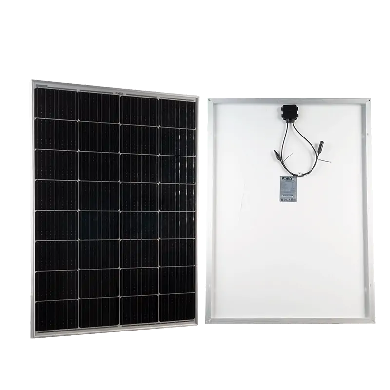Panel solar monocristalino 160W Powest de 160 W, detalle de conexiones