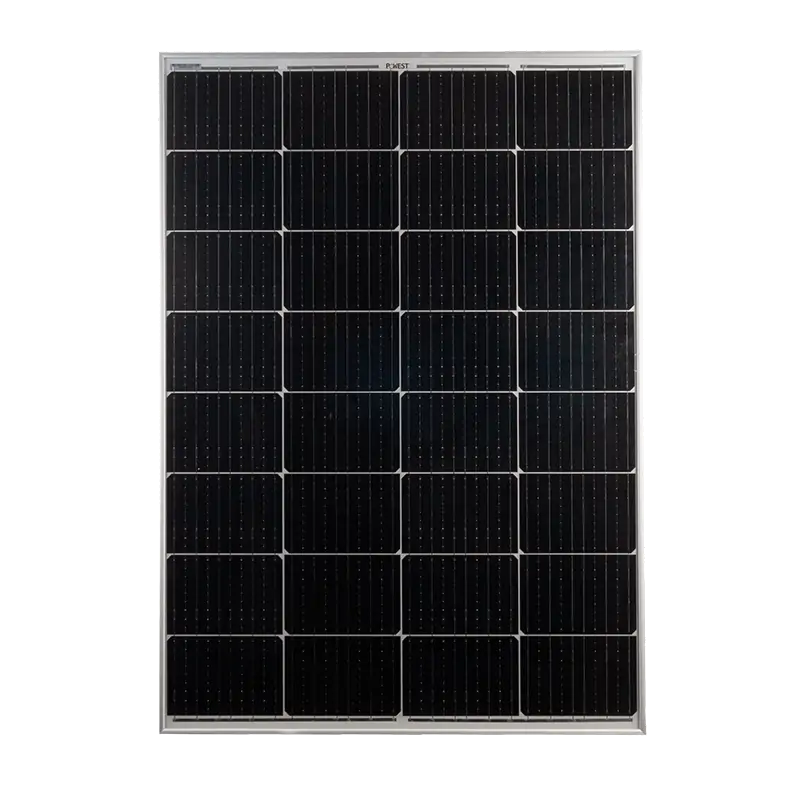 Panel solar monocristalino 160W Powest de 160 W, vista frontal