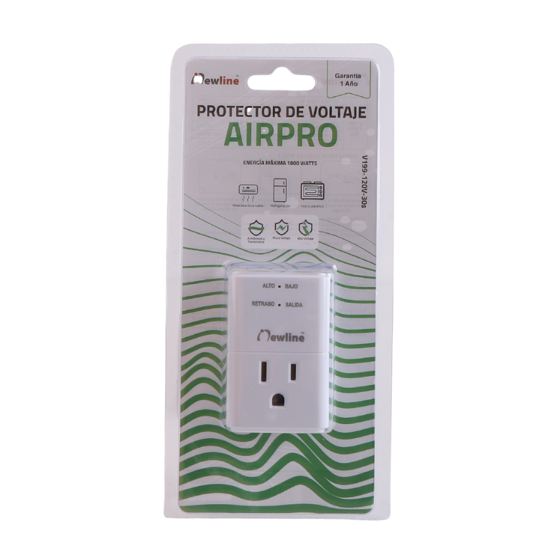 Protector de voltaje AIRPRO 120V Netion, vista posterior