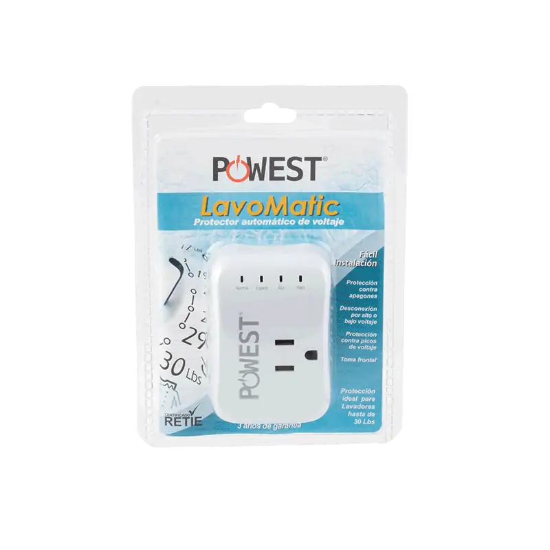 Protector de voltaje LAVOMATIC Powest, vista frontal