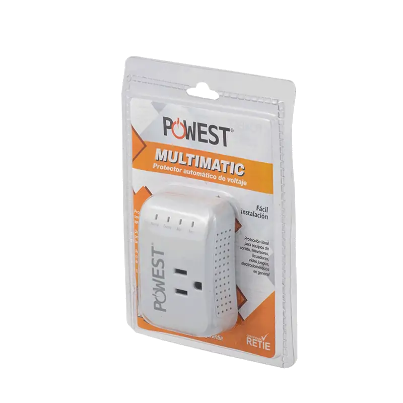 Protector de voltaje MULTIMATIC Powest, vista lateral