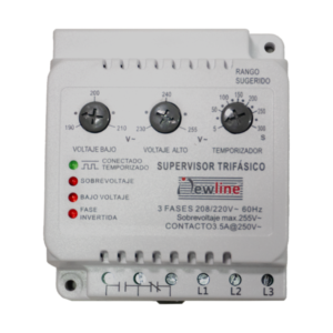 Protector de voltaje PROINDUSTRIAL TRIFÁSICO 220VAC Netion, vista frontal