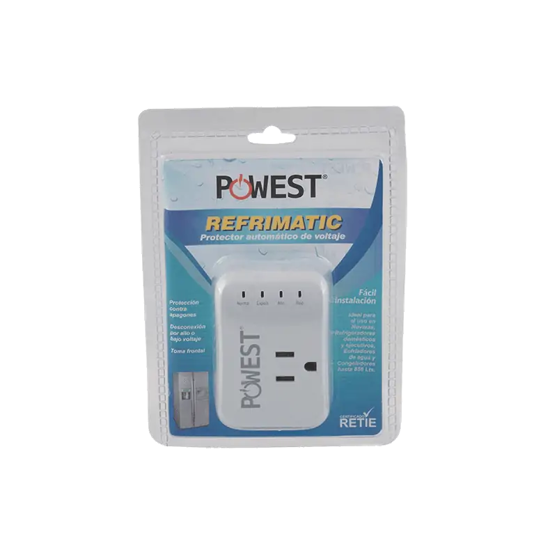 Protector de voltaje REFRIMATIC Powest, vista frontal