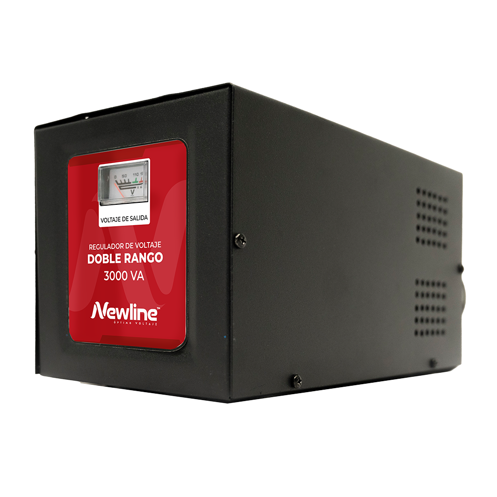 Regulador de voltaje doble rango 3kVA Netion de 3 kW, vista lateral