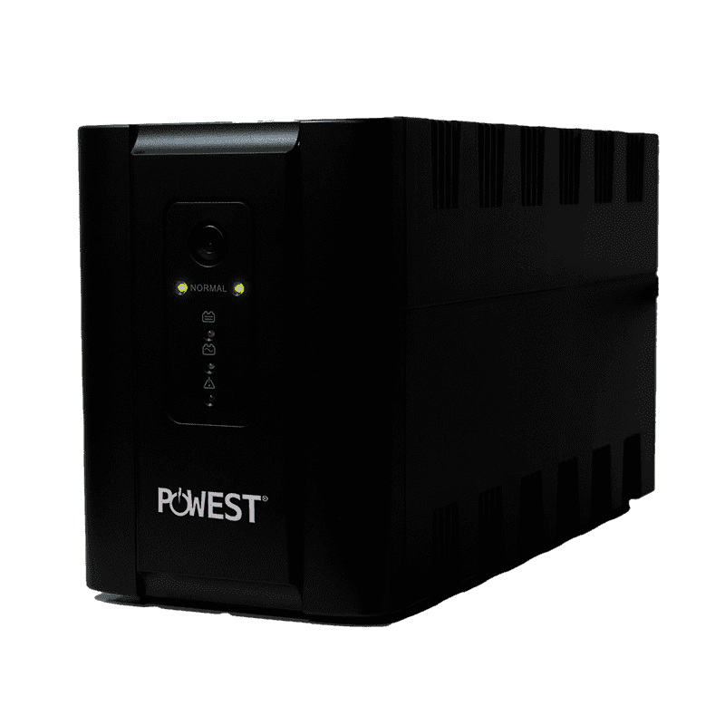 UPS interactiva 1000VA / 600W Powest de 600 W, vista posterior